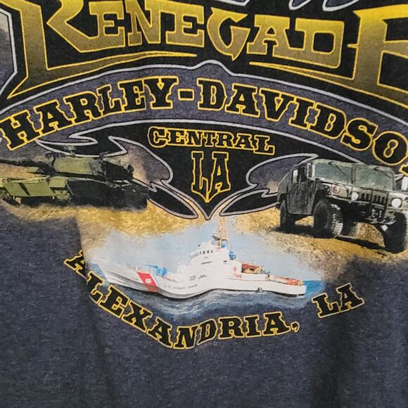 Harley Davidson Renegade Tee Shirt Alexandria LA X-Large Unique - Picture 5 of 10